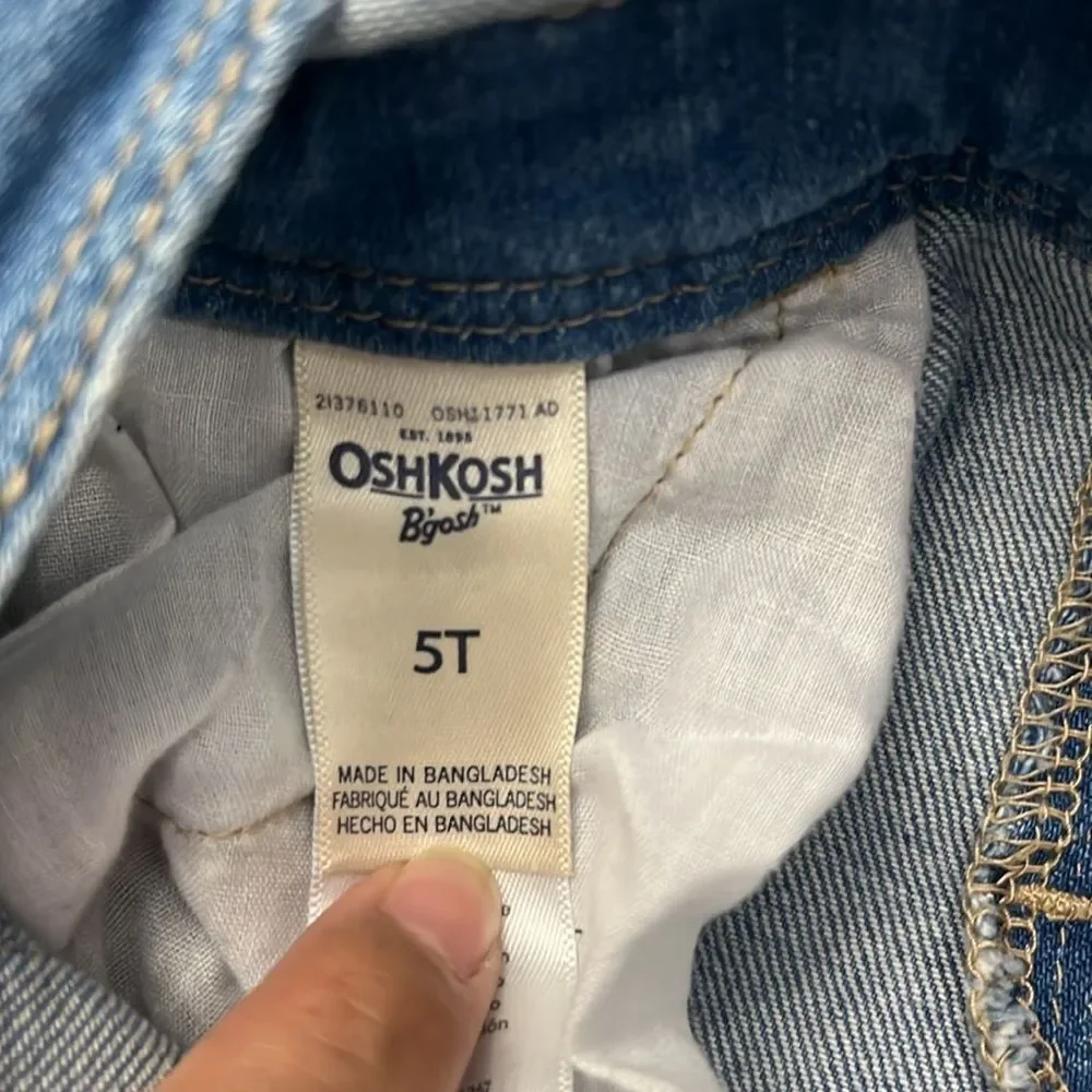 OshKosh B’gosh - Girls Overall Shortalls with Lace Detail 5T